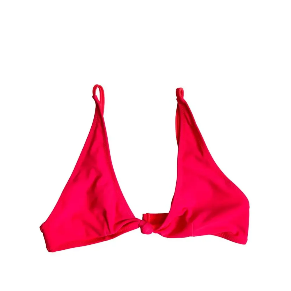 White Fox Thong Bikini (Hot Pink / Coral) - Extra Small (Top) / Medium (Bottom)